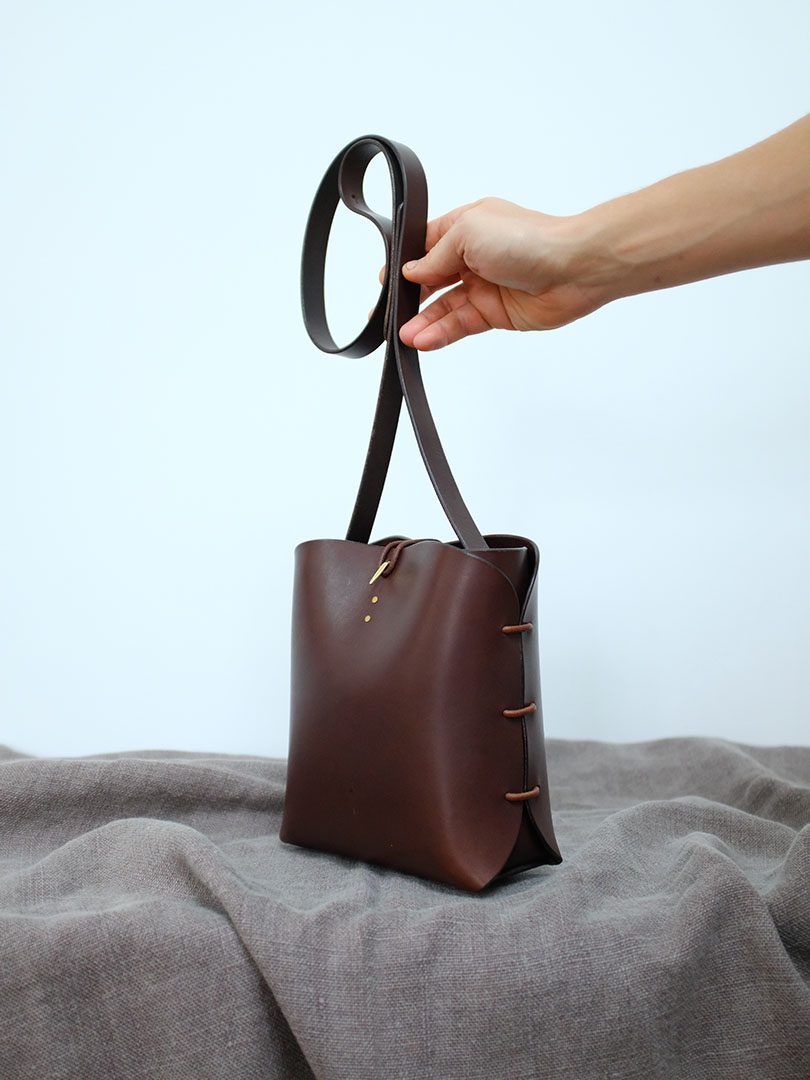 sac sceau cuir tannage vegetal fabriqué en France